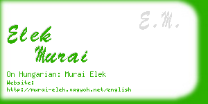 elek murai business card